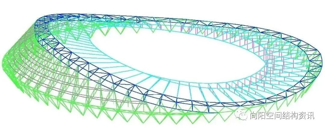 轮辐式 单双层 混合索网 乐山奥体屋面完工在即