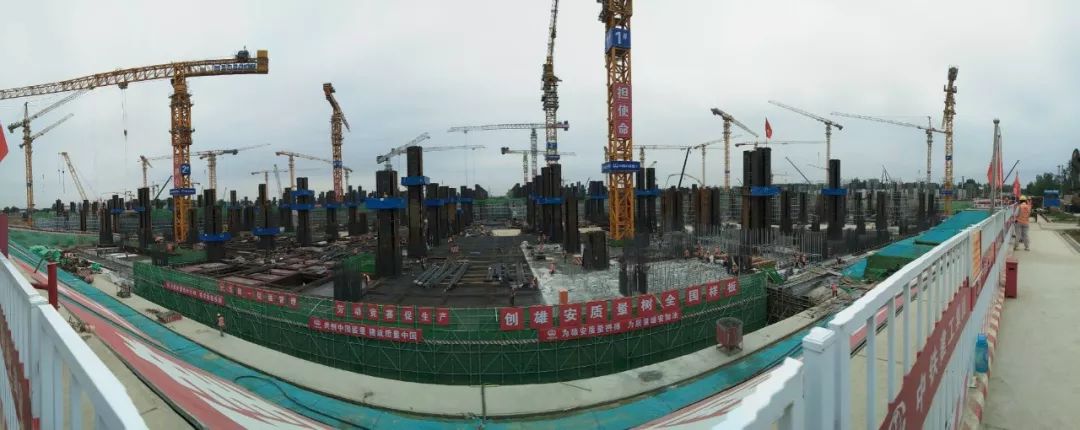 【案例解析】北京至雄安城际铁路雄安站站房钢结构工程地下主体结构完工
