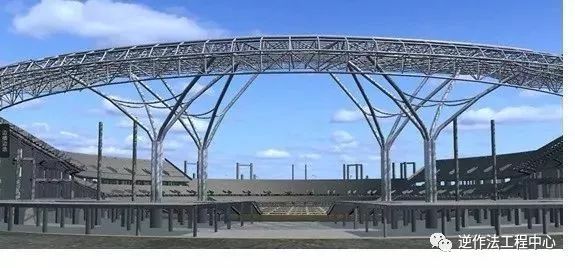 【行业案例】体育场径向环形大悬挑钢结构综合施工技术研究