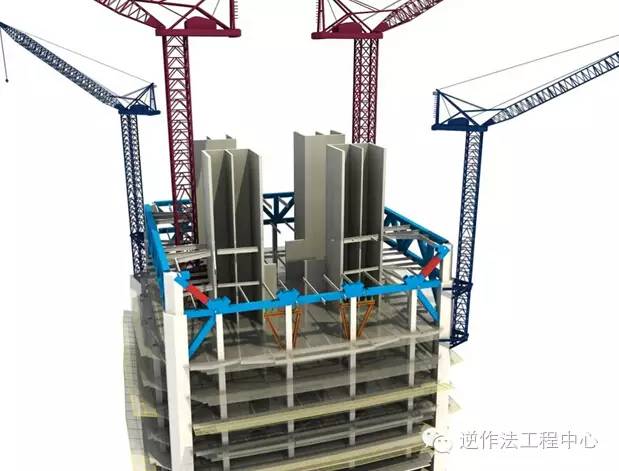 【行业案例】597米钢结构施工流程图赏（三维效果图）