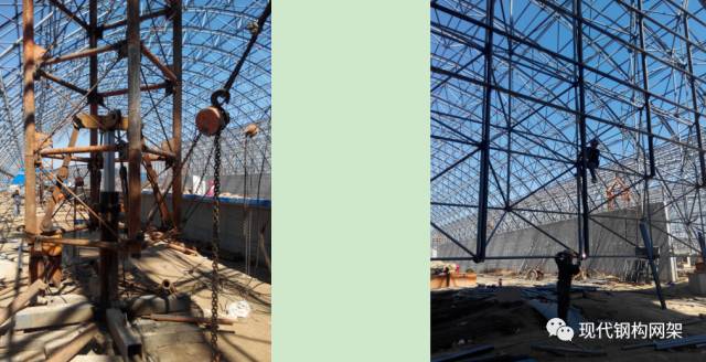 【行业资讯】大跨度煤棚焊接球网架液压顶升施工技术