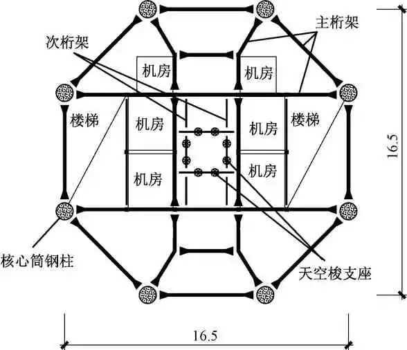 某复杂高耸观光塔钢结构分析与设计