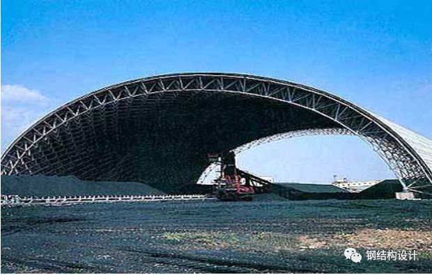 【钢构知识】大唐西固110m、122m 跨干煤棚钢网架设计