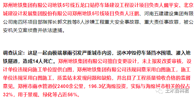 执业人员如何避免牢狱之灾？何谓质量责任终身制！从郑州特大暴雨调查报告谈起！