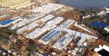 火神山医院正式交付，建造延时摄影全纪录（2月2日）