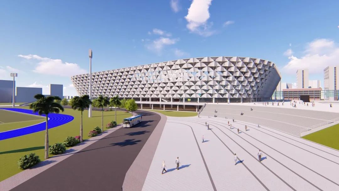 【行业资讯】三亚国际体育产业园体育场钢结构正式卸载