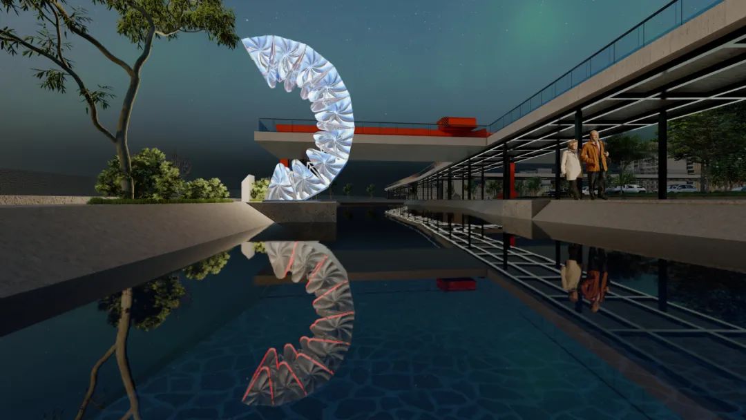 3D打印伸缩景观桥，伸为桥，缩为轮