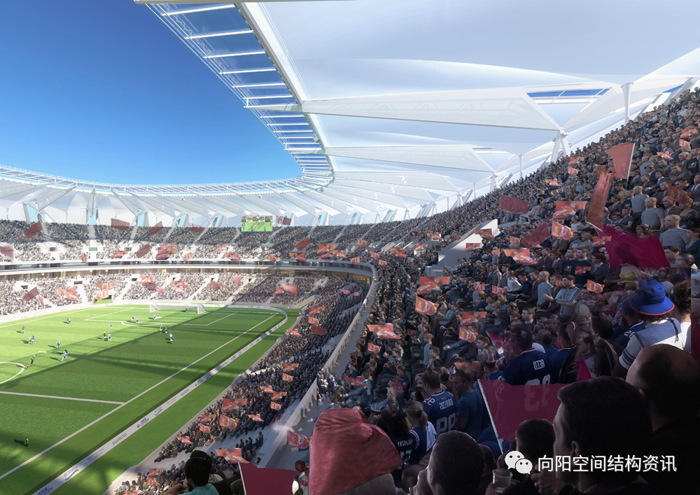 昆山足球场完成主体钢结构安装，整体工程计划12月底完工