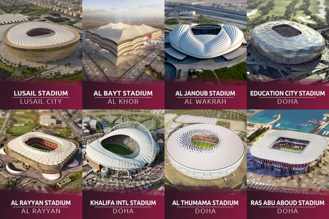 卡塔尔世界杯倒计时100天，一览8大球场