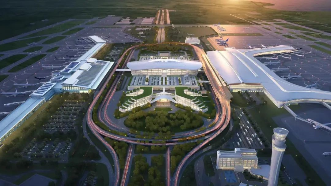 投影面积约12.6万平方米，福州长乐国际机场二期扩建北指廊钢结构首吊顺利完成