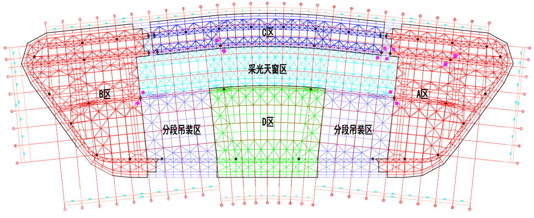 43个提升点同步提升，蚌埠民用机场航站楼钢结构屋盖顺利完成全面提升