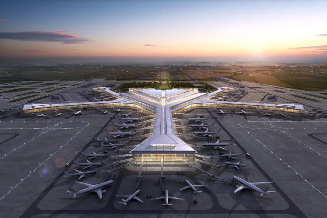 5万吨用钢量的长沙机场T3航站楼项目，首块屋面钢网架封顶