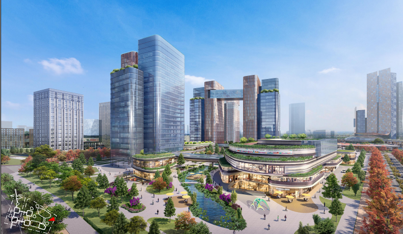 650吨提升81m，南京江北新区研创园芯片之城科创基地项目钢结构连廊顺利提升