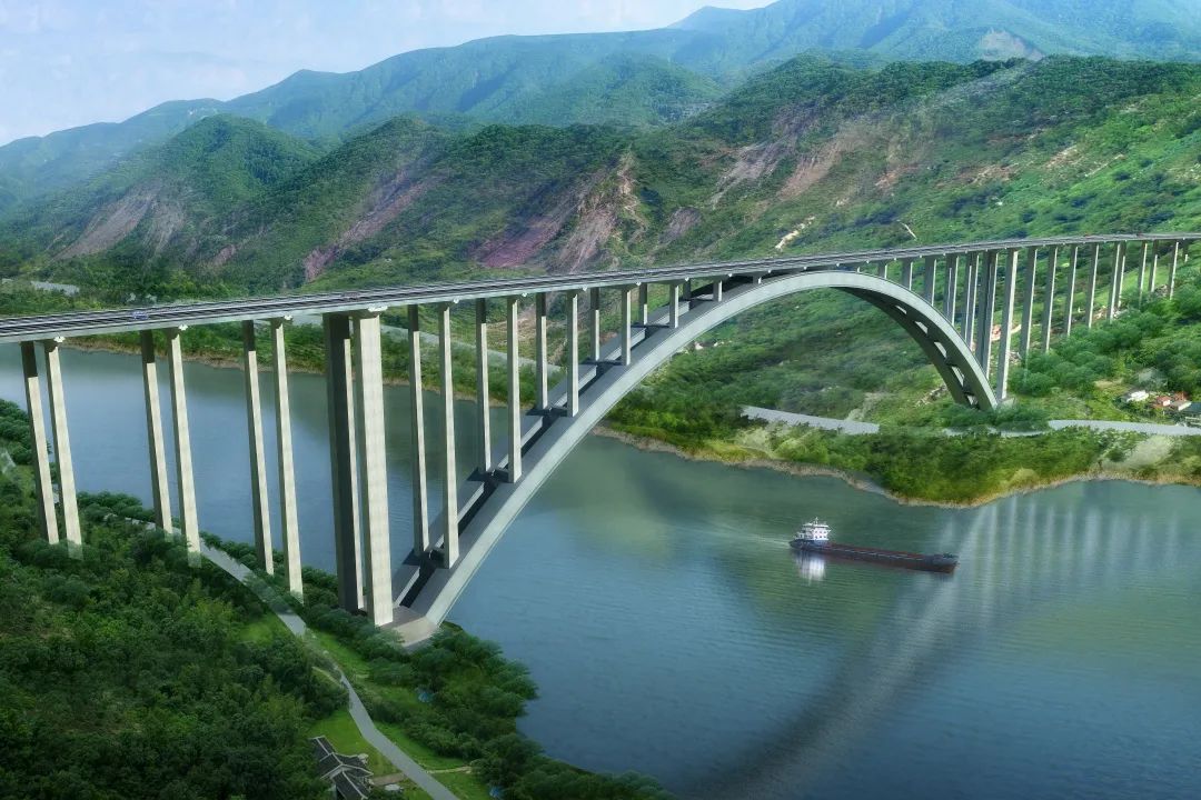 国内首例超大跨径八管对接拱肋拼装，西宁河特大桥钢管拱合龙