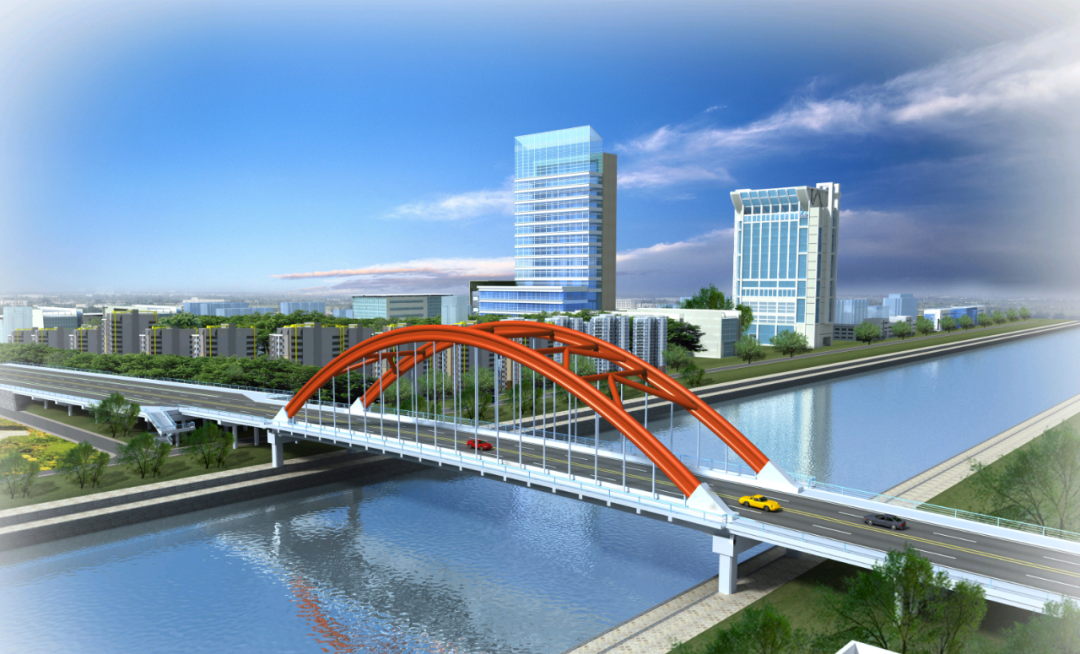 100米跨570吨钢拱桥整体吊装，芜申线溧阳城区段整体跨度最大的钢结构圆满吊装完成