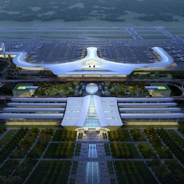 9.5万平方米8400吨钢网架，西宁机场三期新建T3航站楼钢结构封顶大吉！