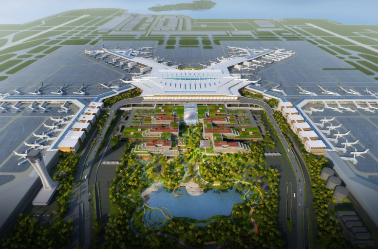 3.04万平方米网架总重量2626吨提升11米，厦门翔安机场项目航站楼钢结构屋盖顺利合拢