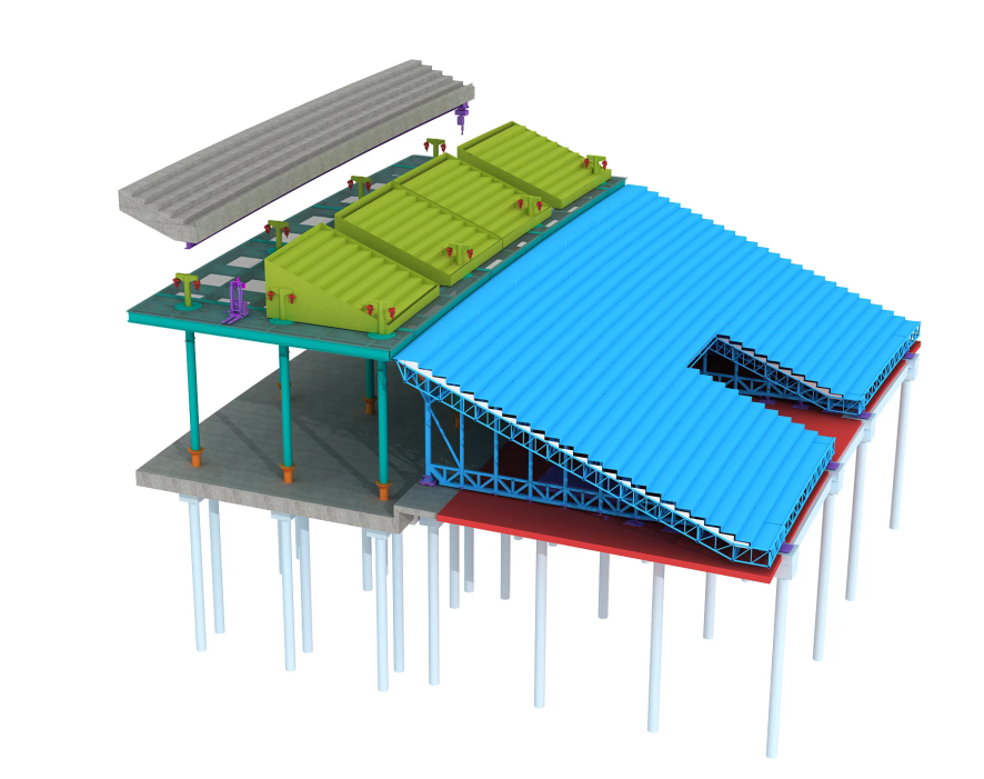 “巨拱+管桁架+车辐索”钢结构屋盖，厦门新体育中心可转换看台完成转换